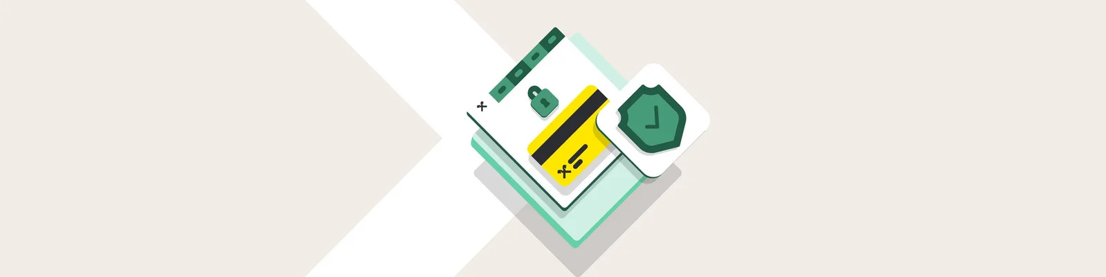 Modernes Grafikdesign mit finanziellen Elementen wie einem Dollarzeichen und geometrischen Formen. Die Komposition enthält grüne und gelbe Akzente auf neutralem Hintergrund und sorgt für einen klaren, professionellen Look. Das Design vermittelt die Themen Finanzen, Technologie und Innovation.