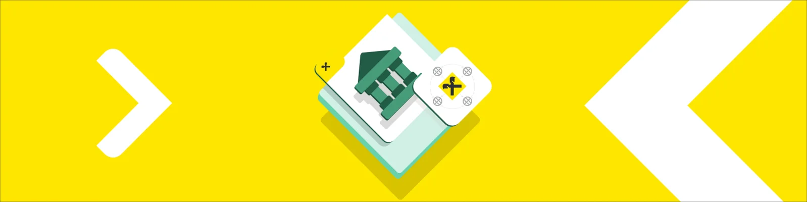 Bank article: illustration in yellow, showing sticky note