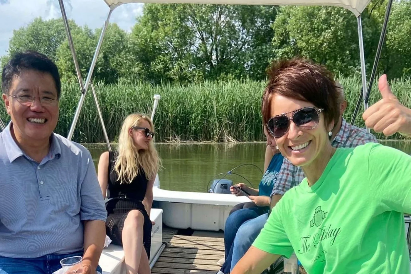 Group photo of Zuzana Kostialova and other colleagues in an offsite