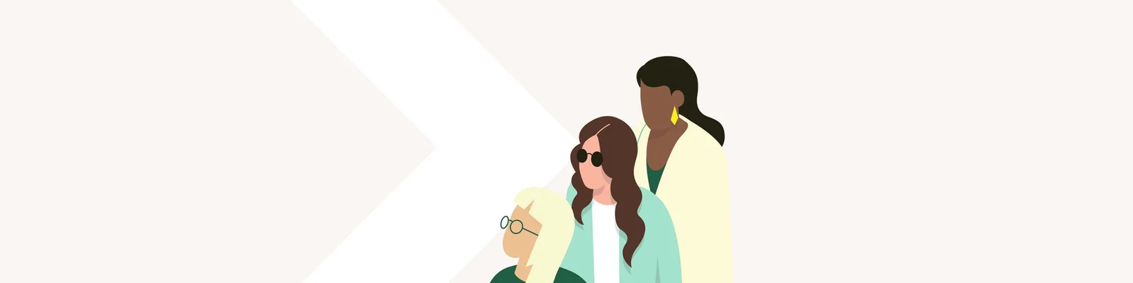 Eine Illustration, die eine vielfältige Gruppe von Personen bei der Zusammenarbeit zeigt und Teamarbeit und Zusammenarbeit symbolisiert. Das minimalistische Design verwendet sanfte Farben und klare Linien, um Einheit und Vielfalt zu vermitteln.