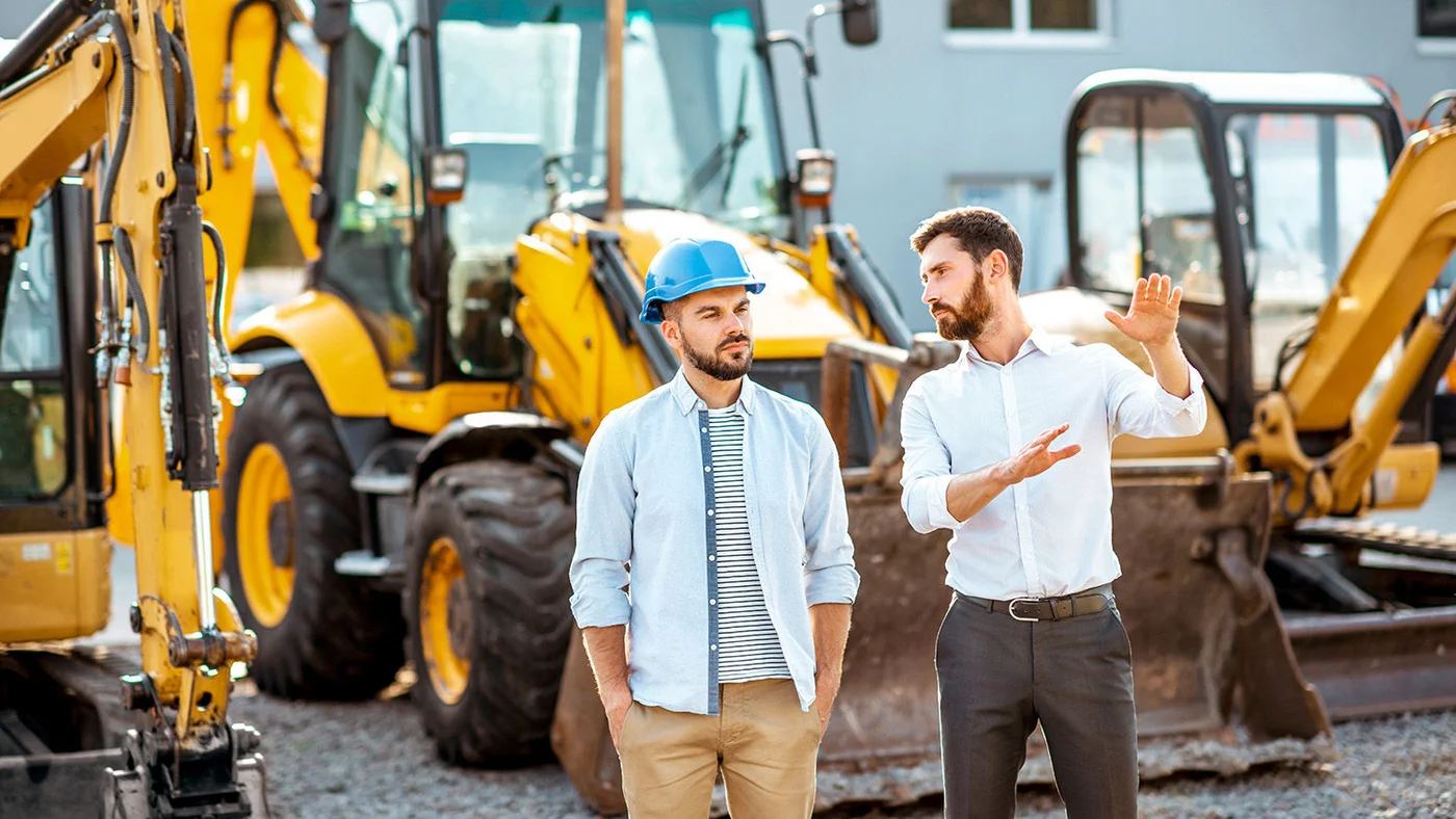 Two man on the construction site