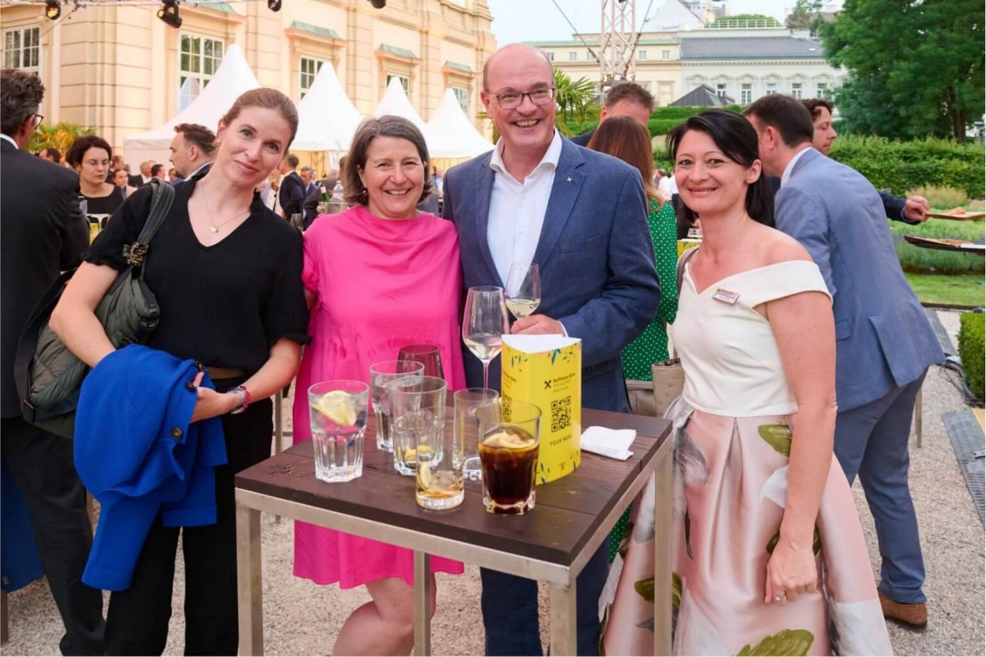 smiling people at an summer event