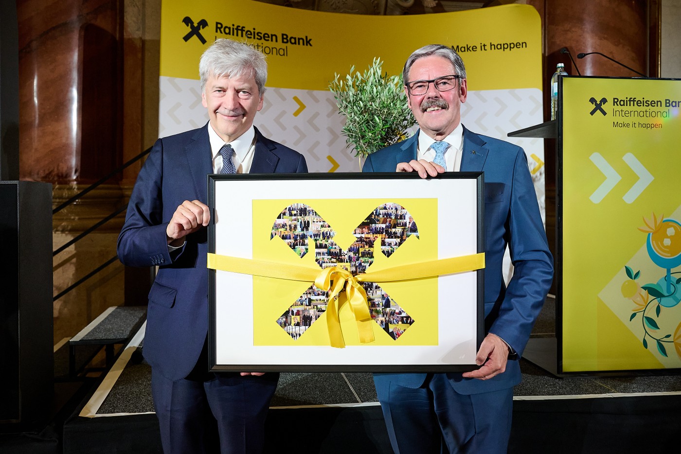 CEO receiving gift