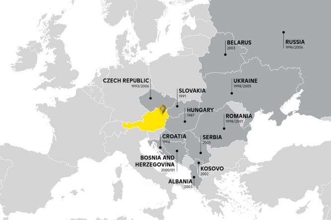 Map of CEE network