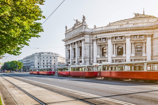 Vienna with tram
